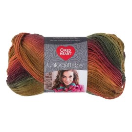 Red Heart Estambre Coats Acrílico Multicolor Unforgettable Red Heart Color 3956 Polo