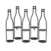 LOYALHEARTDY 5 Bottles Creative Wine Bottle Wall Mount Wine Rack