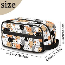 HUXINO Kids Toiletry Bag for Boys Girls,Cute Cat Travel Hanging Wash Bag Small Makeup Organizer Cosmetic Bag for Women Traveling Toiletries with Handle