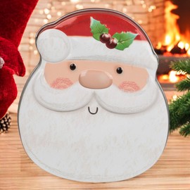 MIJOMA Set of 2 Metal Christmas Gift Boxes - Perfect for Money Gifts, Voucher Cards, Prepaid Cards & Small Gifts - 14 x 11.5 cm, 3D Motifs: Santa Claus & Snowman