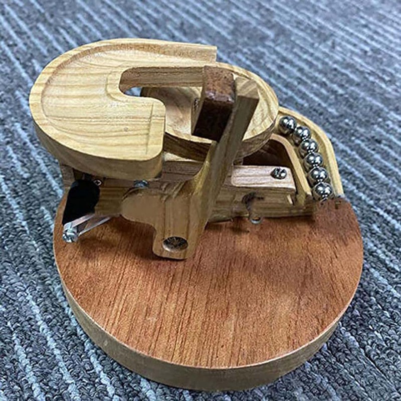 Wooden Marble Machine Wooden Marble Perpetual Motion Ball Desk Toy