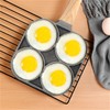 4‑Hole Egg Frying Pot Pancake Pan with Wood Handle for