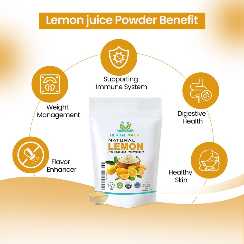 Herbal Magic's Pure & Natural Lemon juice Powder - Rich
