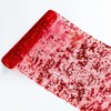 Snowkingdom 2 Pieces Red Table Runner Sequin Glitter Mesh Table