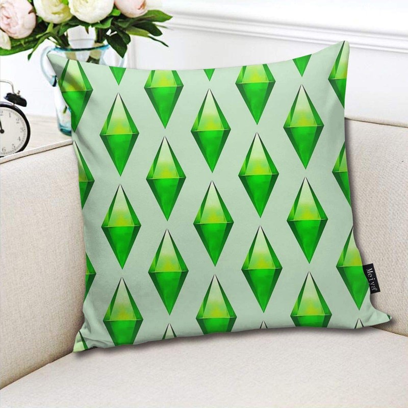QMS CONTRACTING LIMITED The Sims Plumbob Print Pillowcase Home Life