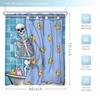 Riyidecor Funny Gothic Skull Shower Curtain 60Wx72H Inch Kids Spooky
