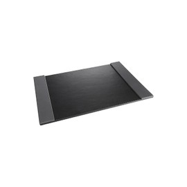 Artistic Monticello Executive Desk Pad, Smooth Writing Desk Mat That Protects Desktop from Scratches & Stains, 24" x 19", Black/Gray