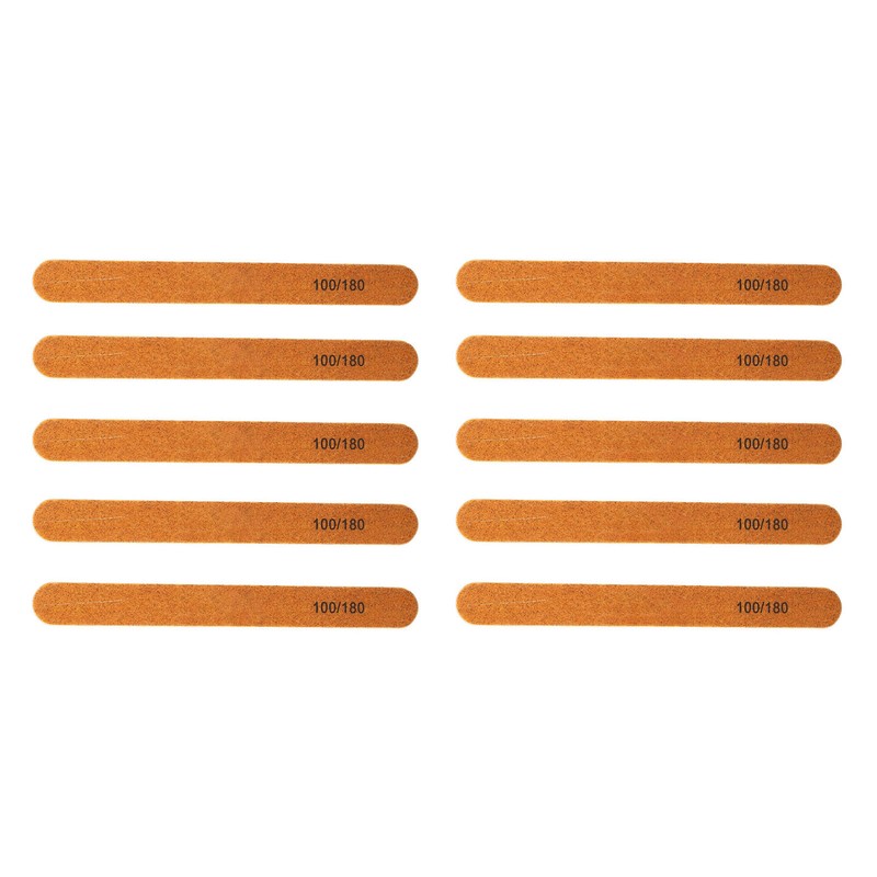 10pcs Nail File Professional Wood Core Reusable Double Sides Washable