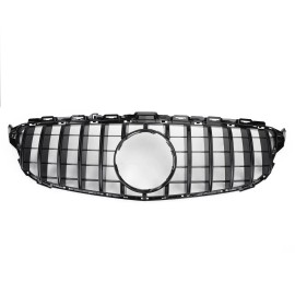 GTR Style Front Bumper Grill Grille for Mercedes W205 C250 C300 C43 2015-2018Color: Black