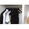 Quality Black Wooden Hangers - Slightly Curved Hanger Set of