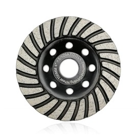 SHDIATOOL Diamond Grinding Cup Wheel 100mm for Turbo Low Marble Concrete Masonry Granite 100mm Black