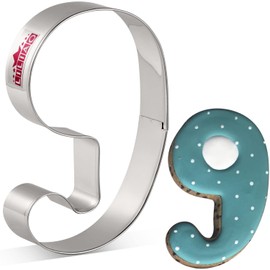 LILIAO Number 9 Cookie Fondant Biscuit Cutter for Birthday/Anniversary/Special Day - 2.6 x 4 inches - Stainless Steel