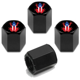 4pcs Tire Valve Stem Caps, Compatible with Coqui Frog Boricua Puerto Rico Rican Stem Cap Universal Car Air Cover Car Accessories for Cars, SUV, Truck, Motorcycles