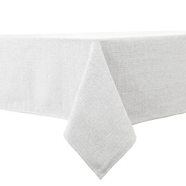 BALCONY & FALCON Rectangular Waterproof Tablecloth Linen Look Tablecloth Washable Tablecloth Linen Table Runner Table Linen Square Owl Grey 140 x 240 cm