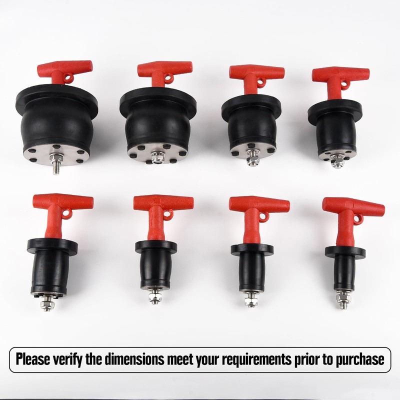 T-Handle Scupper Plugs Expansion Rubber Plugs Boat Drain Plug Twist-Turn