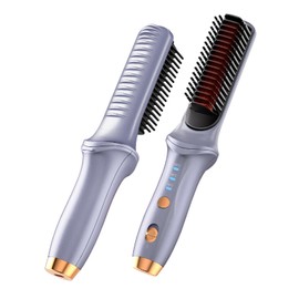 Cordless Hair Straightener Brush for Women,Portable Hair Straightening Comb,MCH Fast Heating,USB Rechargeable, Anti-Scald Instant Heated Styling Brush for Travel