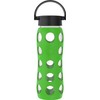 Lifefactory Glass Water Bottle, 22-Ounce, Moss | BPA-Free, Classic Cap,