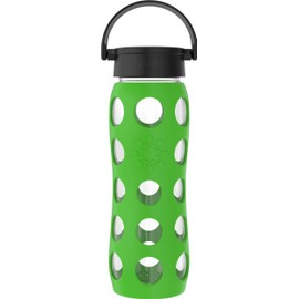 Lifefactory Glass Water Bottle, 22-Ounce, Moss | BPA-Free, Classic Cap, Protective Silicone Sleeve