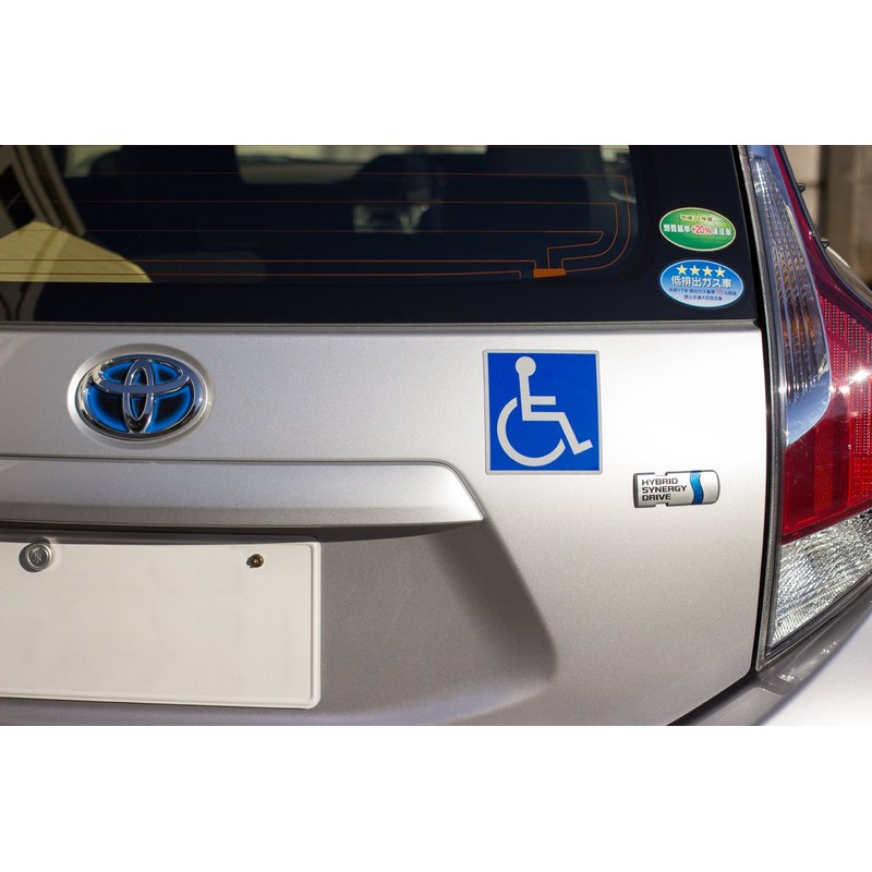 AMUZ SD-2 International Symbol Wheelchair Reflective Type Magnet 4.3 x