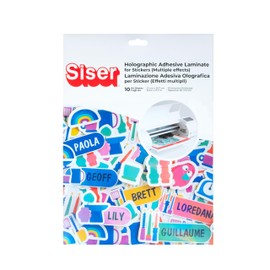 Siser Pellicola Laminazione Adesiva OLOGRAFICA per Sticker, formato A4 (10 fogli, effetti misti) - Anti-Sbavatura e Waterproof, Alta Adesività, No Laminatrice, Ideale per Sticker, ScrapBooking
