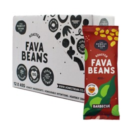 The Honest Bean Co - Roasted Fava Bean Snack 'BBQ' 40g x 12