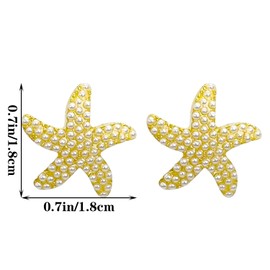 CWVHQ Boho Beach Starfish Seashell Earrings for Women Shell Ocean Beach Summer Earrings (style-2)