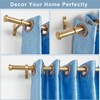 Warm Gold Curtain Rods for Window 28-56 Inch, Decorative Curtain