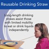 Sammons Preston Reusable 18" Drinking Straws, Pack of 10 Flexible