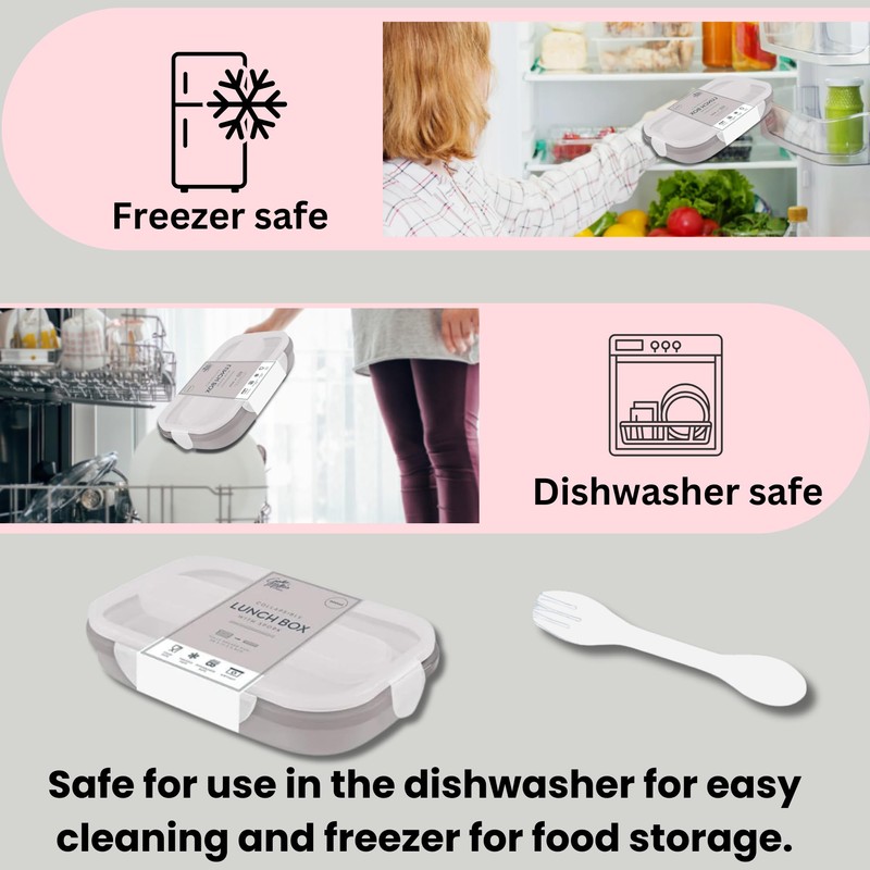 Lunch Box with Spork – 900ml | Dishwasher & Freezer