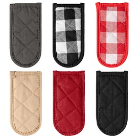 R HORSE 6Pcs Hot Handle Covers Mix Color Pot Pan Handle Covers Cast Iron Skillet Handle Covers Heat Resistant Pot Pan Skillet Handle Holder Sleeves Mitt for Kitchen Baking Cooking BBQ Cookwares