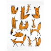 Half a Donkey The Scruffy Foxes large cotton tea towel
