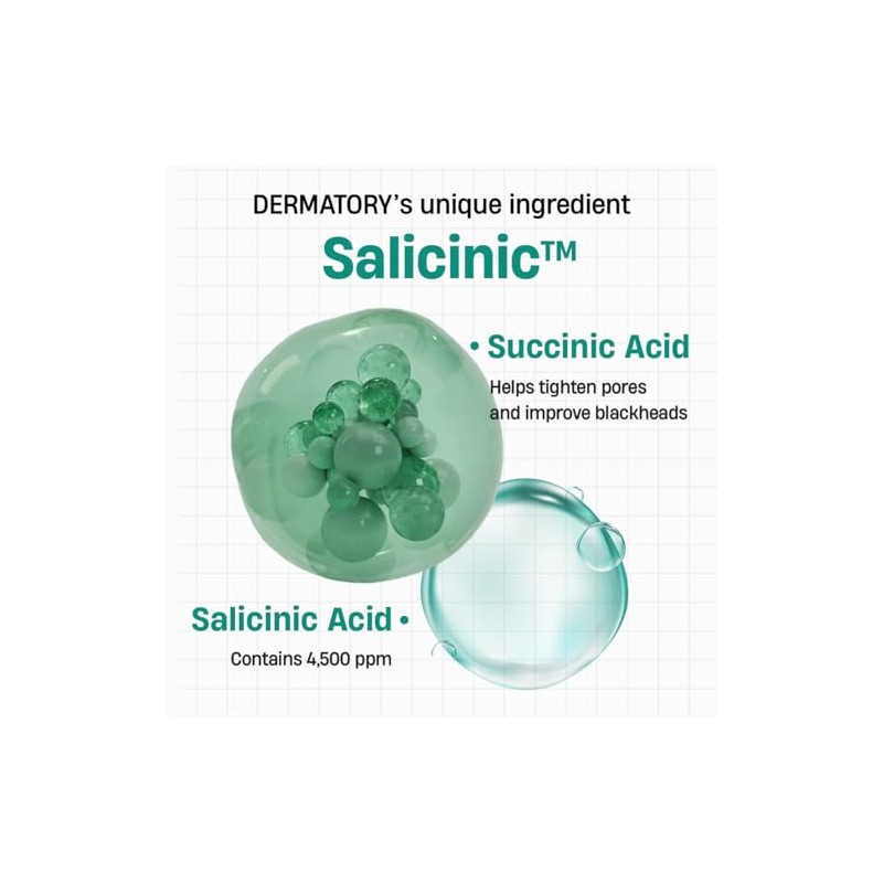 DERMATORY Salicylic Acid Pore Clear Black Pads for Exfoliation