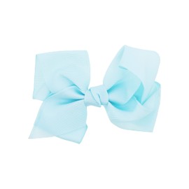 5.5 Inch Grosgrain Hair Bow Clip For Woman And Girls (Pale Blue)