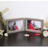 Smiling Art Double Wooden Photo Frame Folding Double Frame