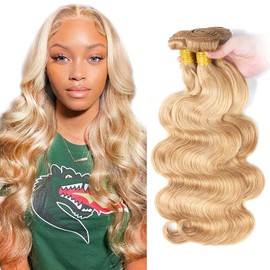 28 30 32 inch #27 Bundles Human Hair Honey Blonde Bundles Blonde Body Wave Human Hair Bundle P27/613 Bundle