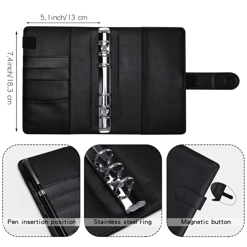 A6 PU Leather Budget Organiser Budget Planner Financial Planner Budget