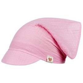 Headscarf Hat Peaked Cap Girls Summer Cotton Muslin, pink