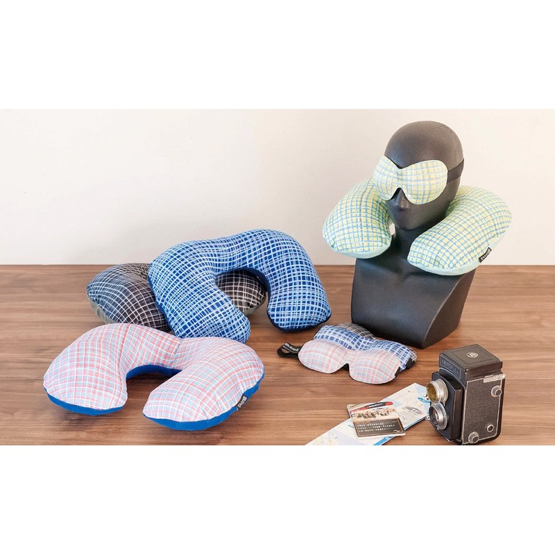 PALAS&DECORELUONNOS KTV-440 Cateva Pumping Neck Pillow, Blue, Polyester, PVC