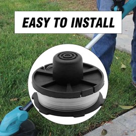 VIKKSAER 196146-9 3 Pcs Thread Line Spools with Spool Cap, Replacement for DUR140, DUR141, DUR141Z, DUR180, DUR180Z, UR180DZ, UR3000 Models, Replaces 195858-1