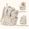 Bow Backpack for Women Kawaii Coquette Nylon Backpack 3Pcs Set