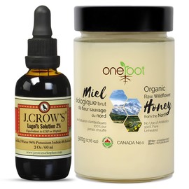 J.CROW'S® Lugol's 2% Iodine Solution & 1.1 lbs of Organic Honey