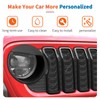 JeCar 9pcs Black Grill Inserts Headlight Covers Trim Kit for