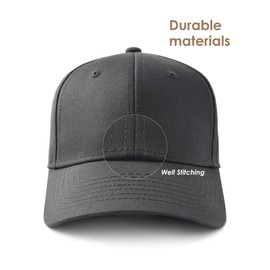 FURTALK Unisex Classic Baseball Cap Men and Women Cotton Cap Adjustable Baseball Cap, gray