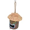 Hand Made Birdhouse Covered Resin Bird Feeder for Home Garden
