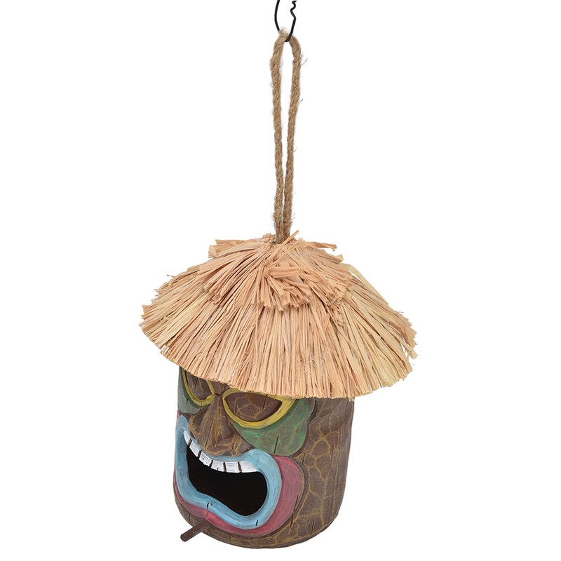 Hand Made Birdhouse Covered Resin Bird Feeder for Home Garden