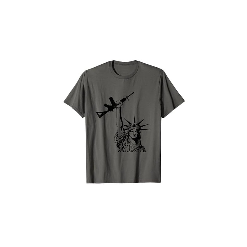 Statua della Libertà con AR15 Black Rifle Maglietta