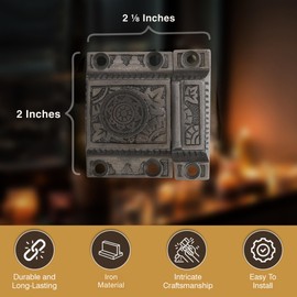 STALLION HARDWARE Cabinet Latch, Ideal for Cabinet Closet Kitchen Doors, Antique Cabinet Latch (1, Antique Iron)