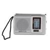 Portable Pocket Radio AM/FM Classic Elegant Design Silver Grey Battery