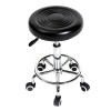 Height Adjustable Swivel Bar Stool PU Leather Seat Chrome Base