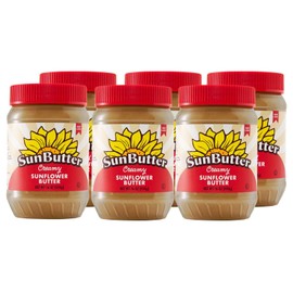 Sunbutter Creamy Sunflower Spread Peanut Free Non Allergen 16 Ounce Plastic Jars Pack of 6